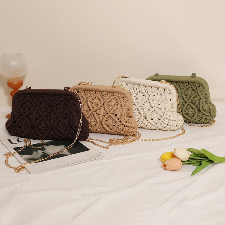 Håndknyttede crossbody-veske i Boho-stil Skanto