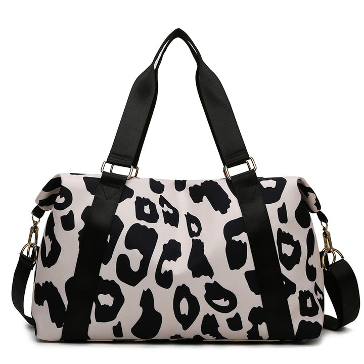Sporty reisetaske med moderne leopardmønster Skanto