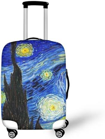 Unisex nan elastisk koffertrekk med hest- og solblomstmotiv, dehbar stretchbeskyttelse for hardplast- trolley med glidelås Skanto