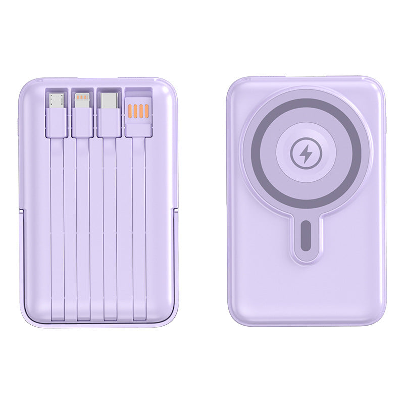 Bærbar Powerbank med integrerte ladekabler og Magsafe-funksjon Skanto
