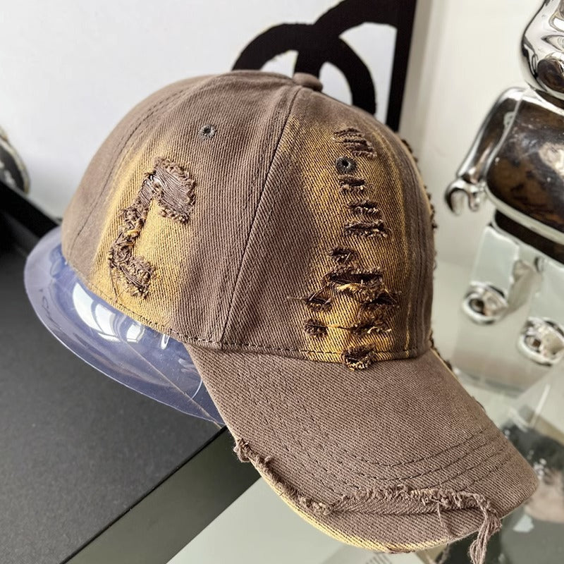 Unisex Slittet Denim Kappe Skanto