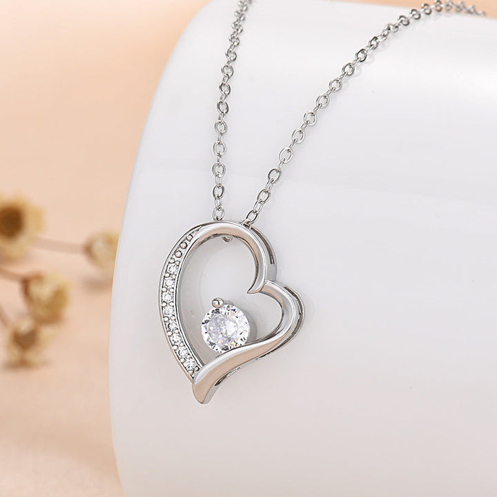 Skanto | Delikat Diamond Symbolsk Kjærlighet Hjerte Halskjede