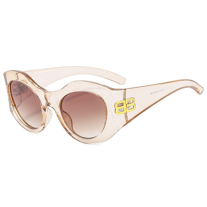 Dame Designer Cat-Eye solbrille med elegant profil og UV-beskyttelse Skanto