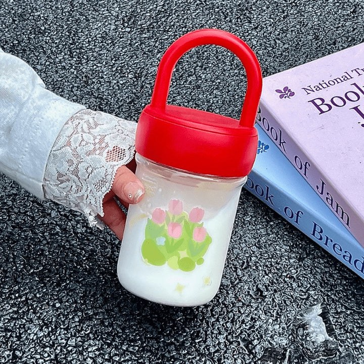 Damen umweltfreundliche Trinkflasche mit praktischem Tragegriff Skanto