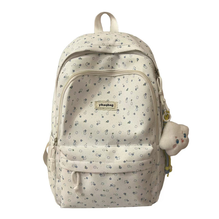 Blomstertrykk Multi-Compartment Ryggsekk Skanto