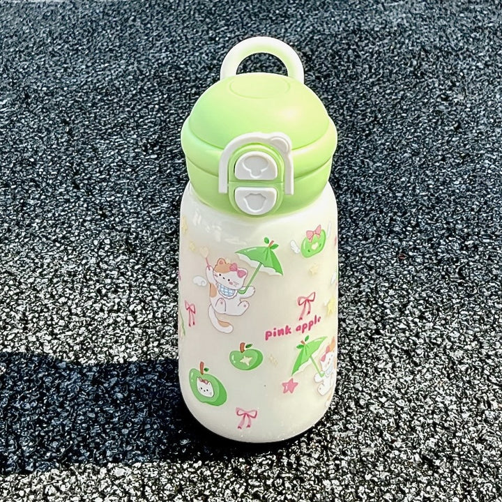 Damen Isolier-Trinkflasche mit verspieltem Tierdesign und sichergestelltem Klappverschluss Skanto