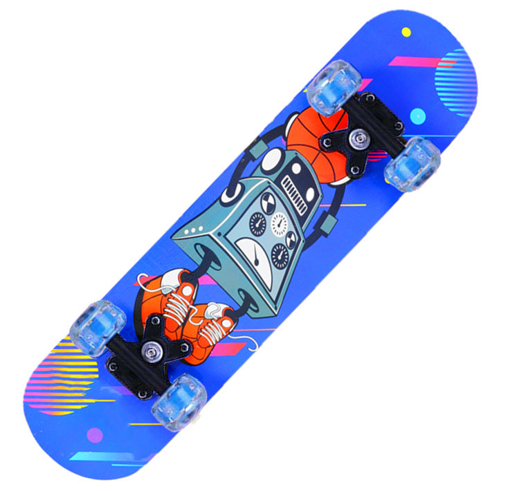 Jenters tegneseriefigur mini skateboard Skanto
