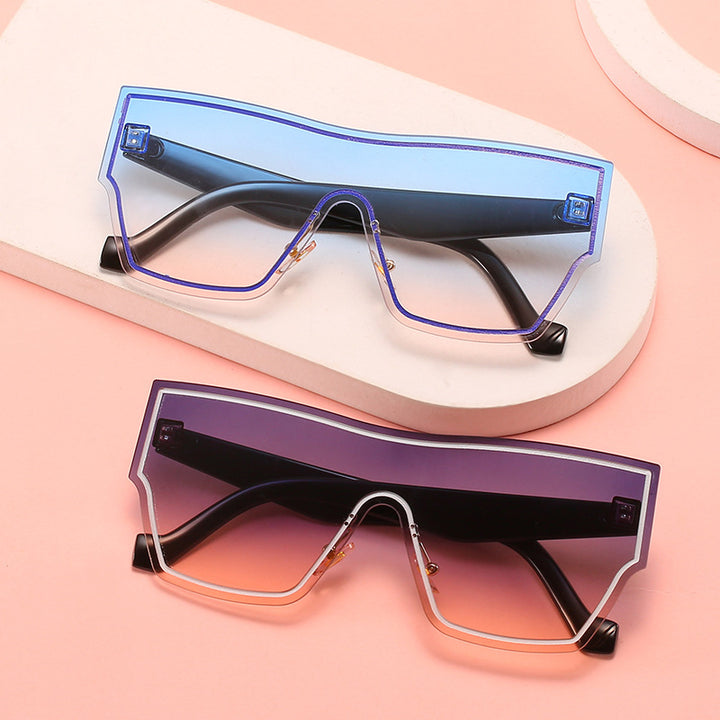 Dame futuristiske Oversized-Wraparound-solbriller Skanto