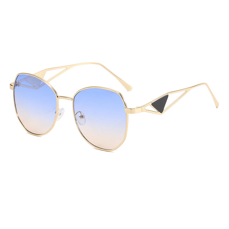 Damer modische geometriske solbriller med unik ramme Skanto