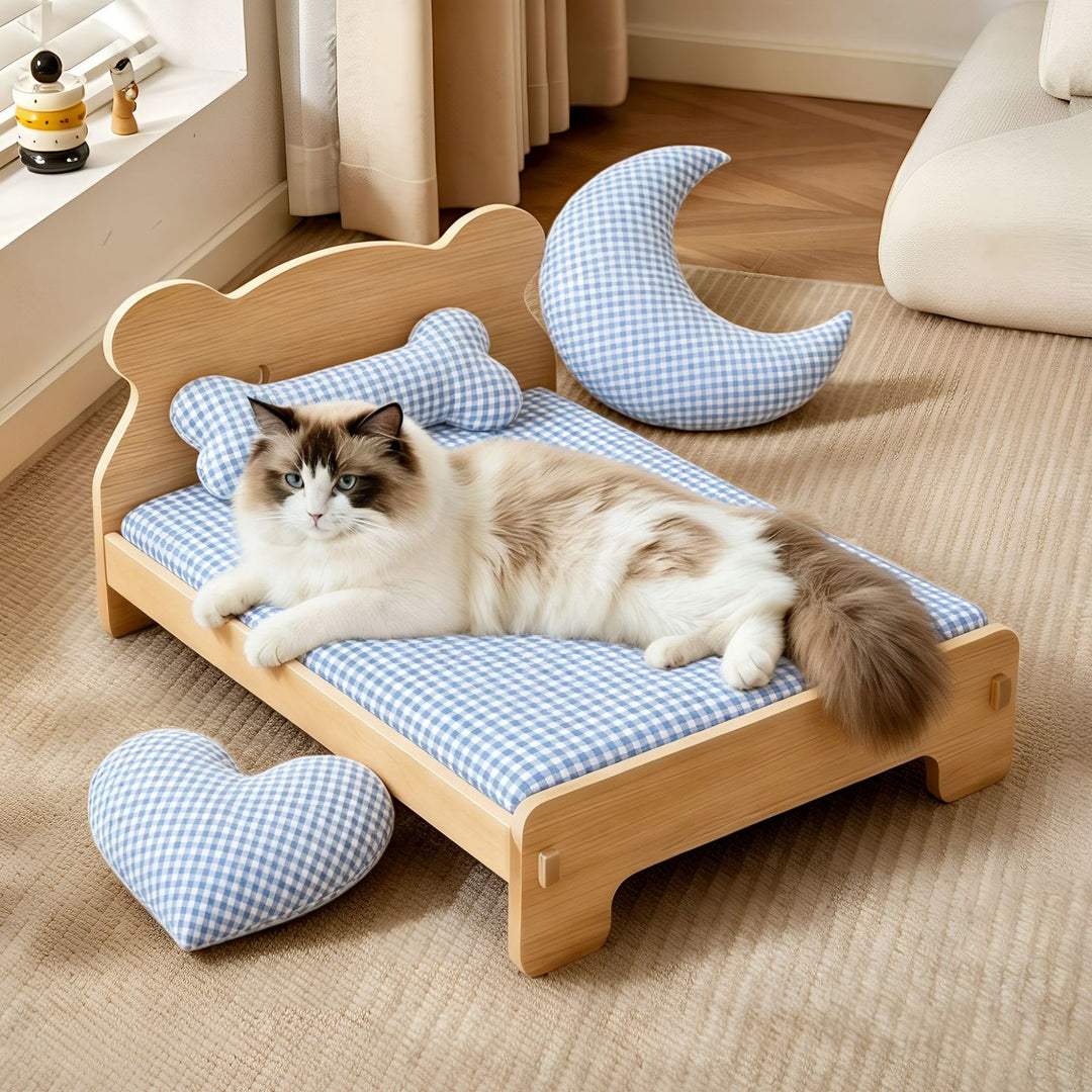 Dame luksus kattseng med ergonomisk pute Skanto