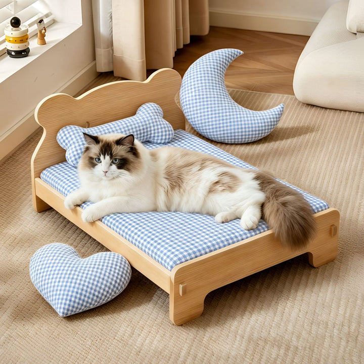 Dame luksus kattseng med ergonomisk pute Skanto