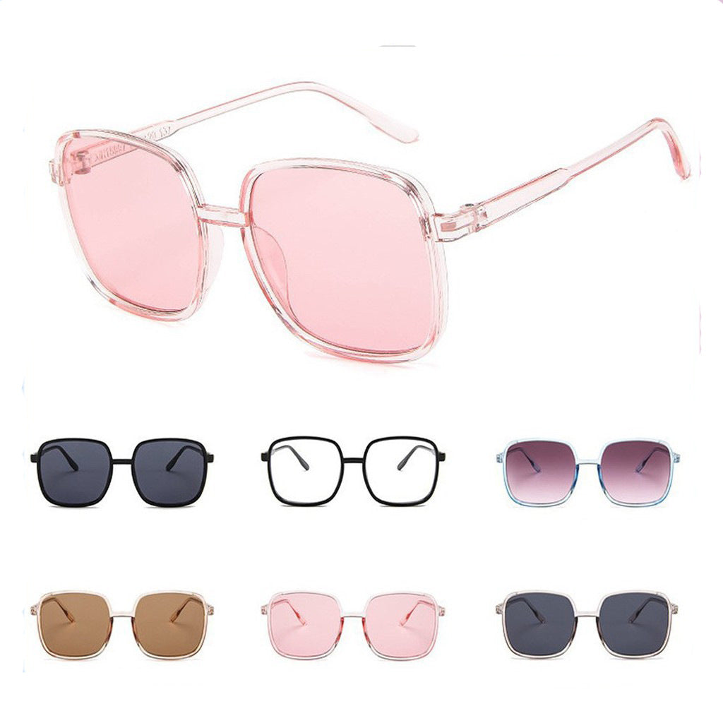 Dame kvadratisk solbrille med brune glass og moderne ramme Skanto