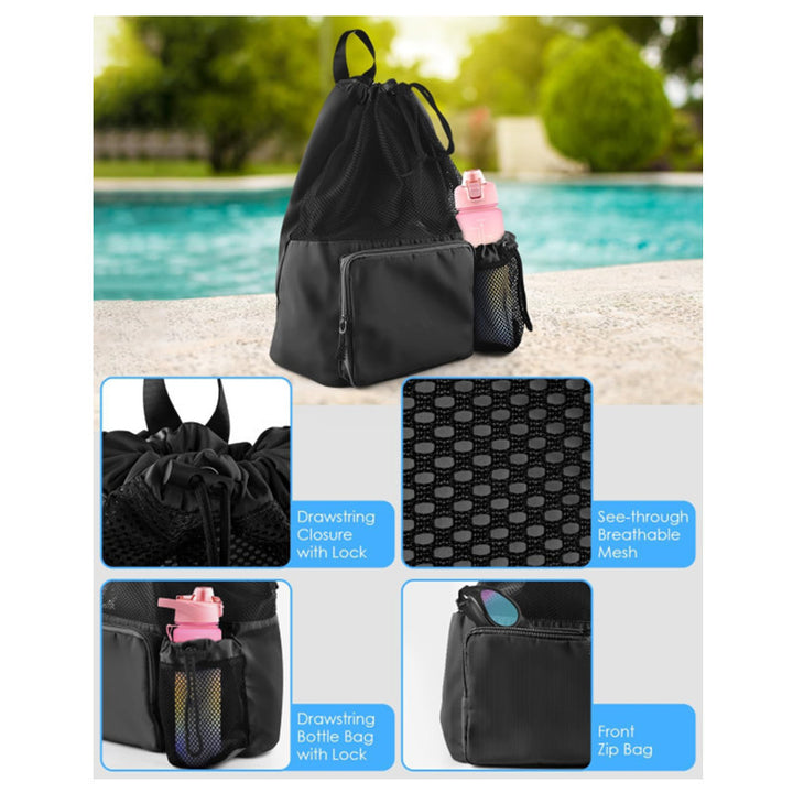 Sporty mesh backpack with insulated side pocket Skanto