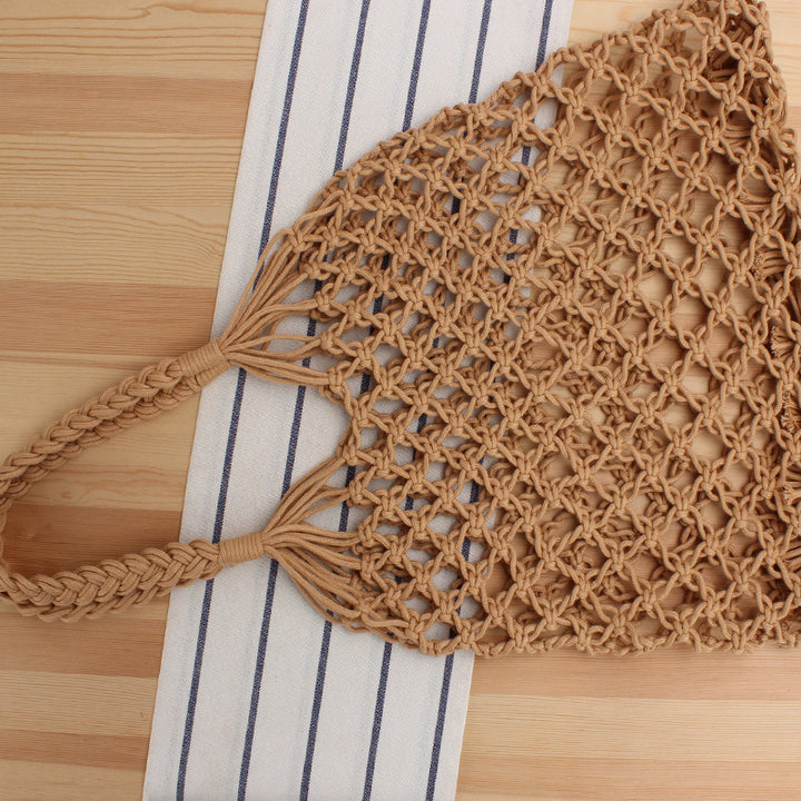 Flettet handle-crossbody-veske med stabile sidesømmer Skanto