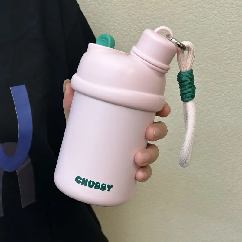 Damen Sportliche Wasserflasche mit praktischem Trageband Skanto