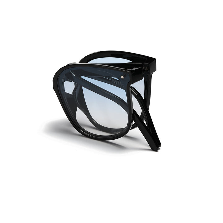 Dame kvadratisk solbrille med innovativ ramme i plast og polarisert glass Skanto