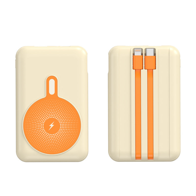 Bærbar powerbank med integrert hurtiglading og trådløs ladefunksjon Skanto