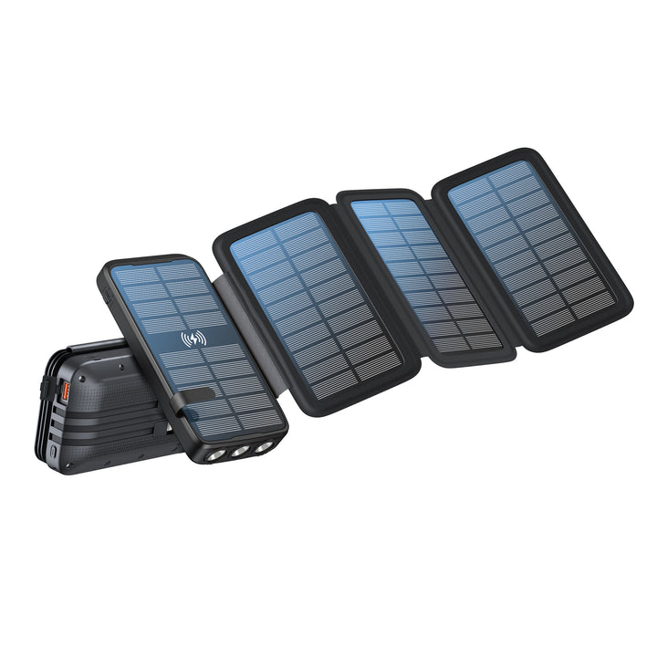 Solar-Powerbank med Trådløs Lading Fra Skanto
