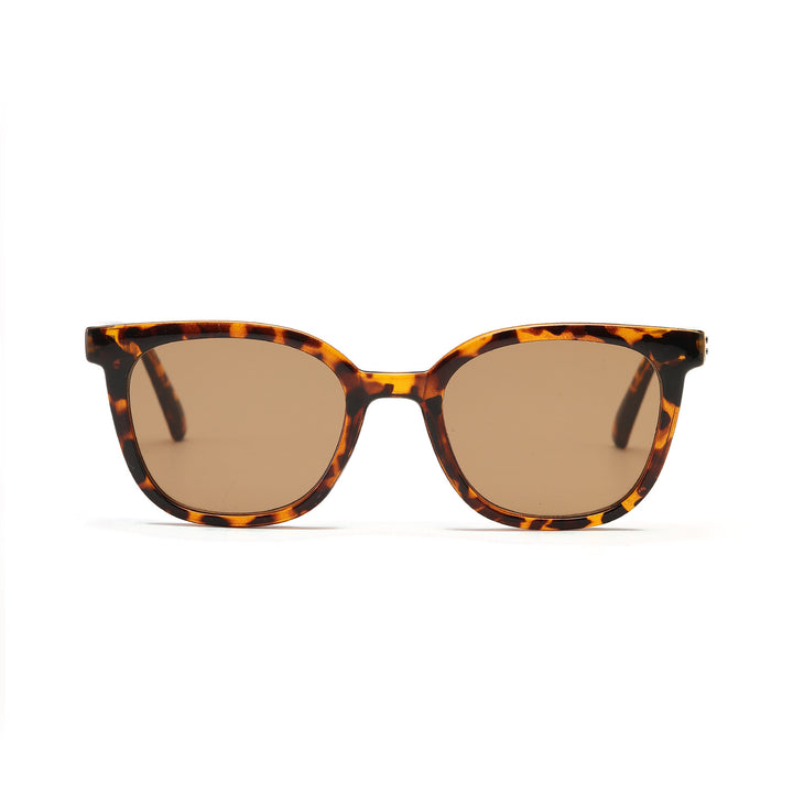 Dame moteriktig solbrille med moderne plastinnfatning Skanto