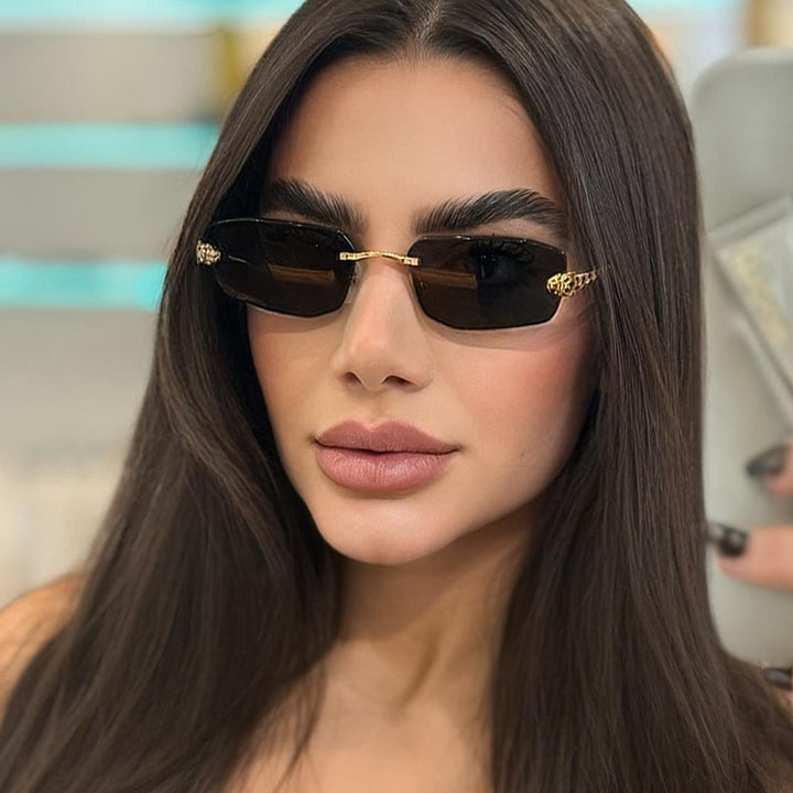Dame elegant Halvram solbrille Skanto