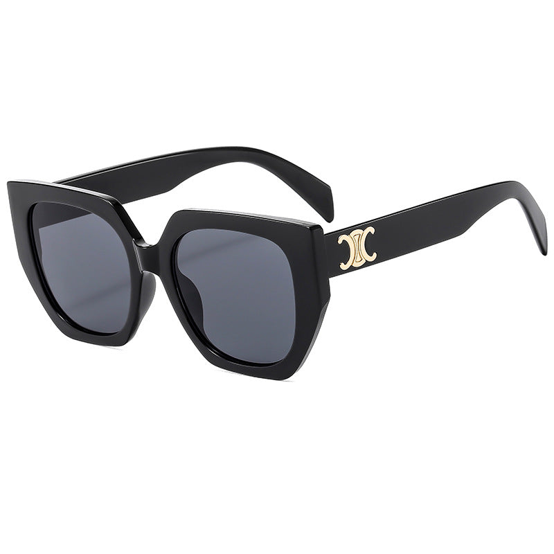 Dame Statement-solbrille med glamorøs ramme Skanto