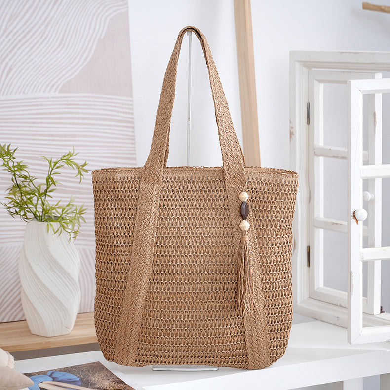Romslig flettete tote bag Skanto