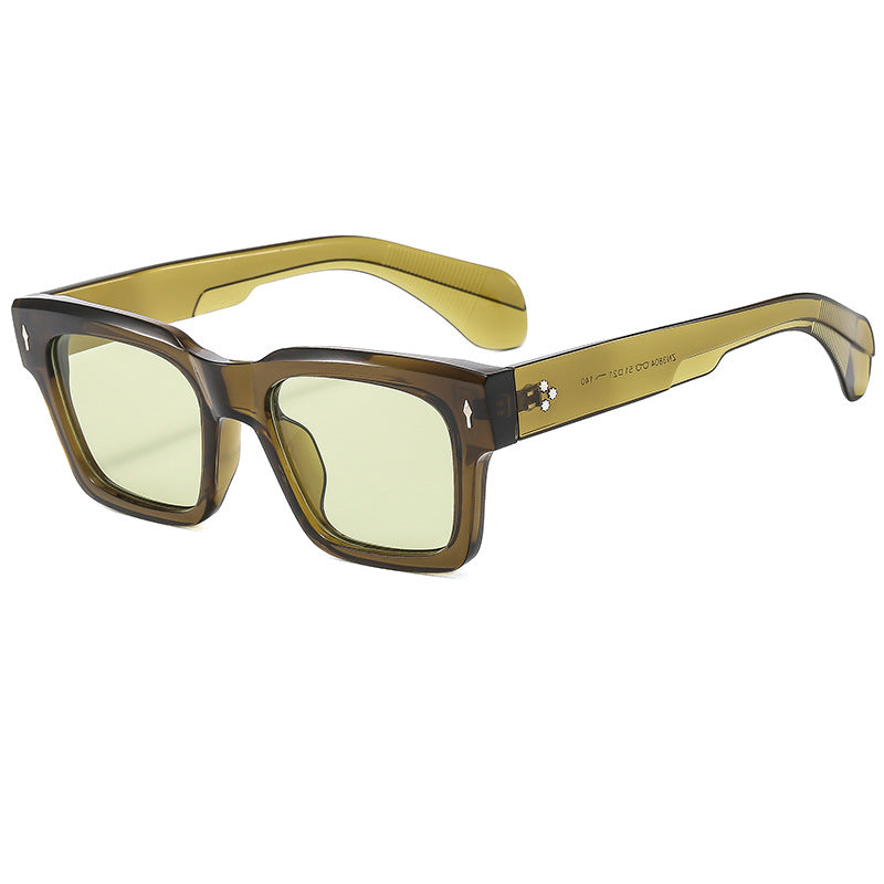 Dame kvadratisk solbrille med luksuriøs ramme og beskyttende UV-filter Skanto