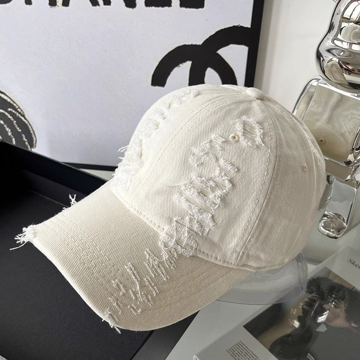 Unisex Slittet Denim Kappe Skanto