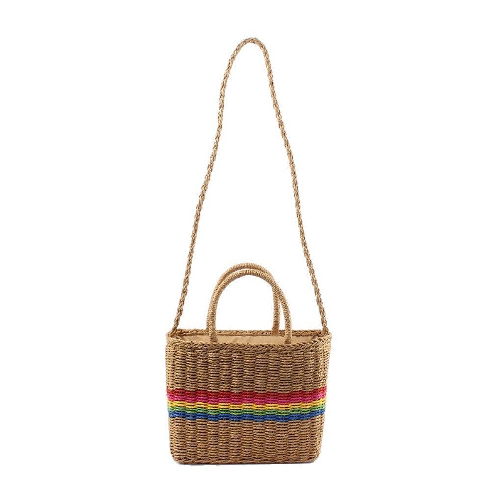 Håndveske med Fargerik Stripedesign Skanto