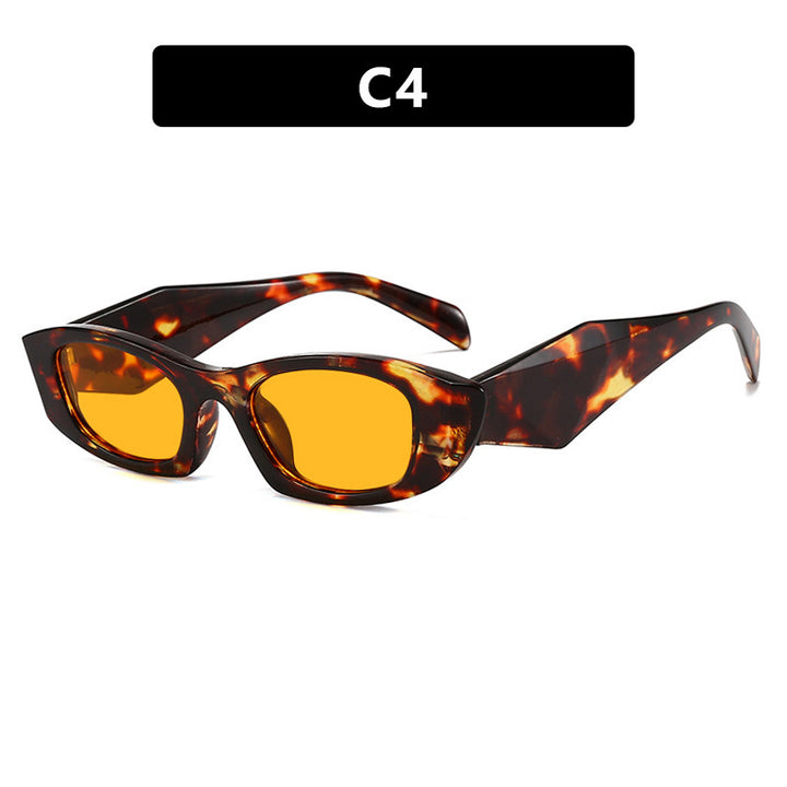 Dame trendy Cat-Eye solbriller med unikt ramme og UV-beskyttelse Skanto