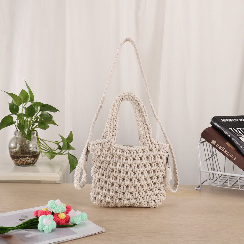 Håndlaget Makramee Crossbody Bag Skanto