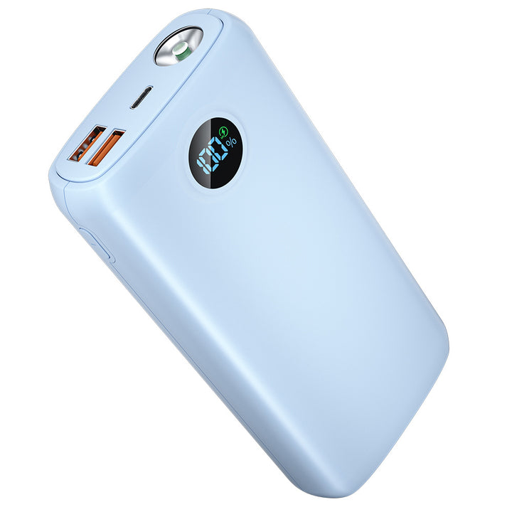 Powerbank med integrert LED-lommelykt og digitalt display Skanto