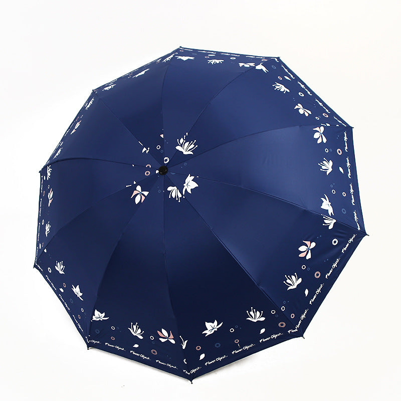 Kvinne elegant paraply med blomstertrykk design Skanto