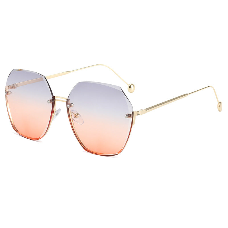 Dame oversized solbriller i moderne hexagonstil Skanto