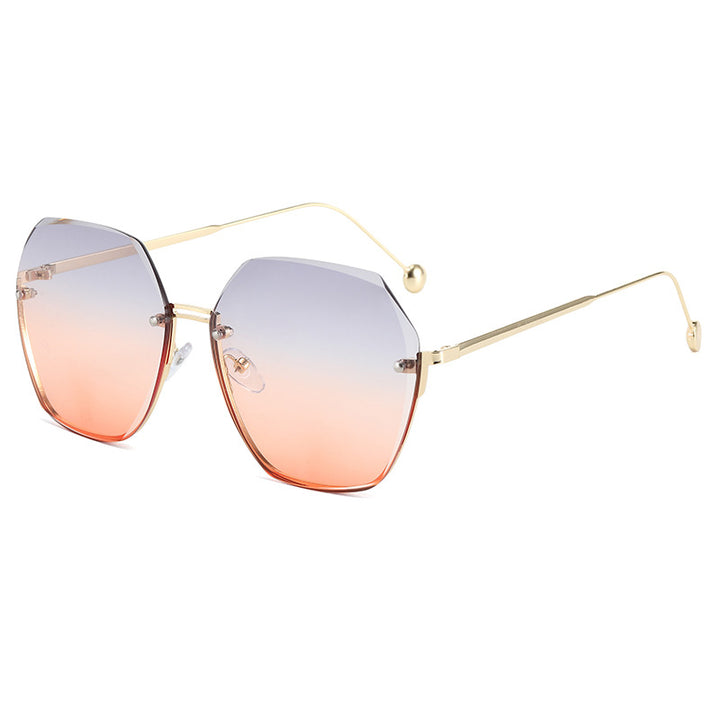 Dame oversized solbriller i moderne hexagonstil Skanto