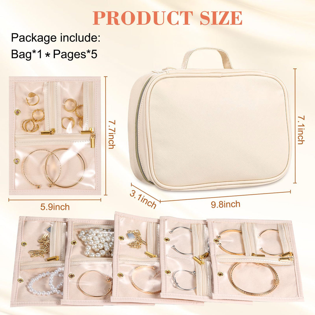 Kvinnelig elegant smykkorganisator med transparente rom Skanto