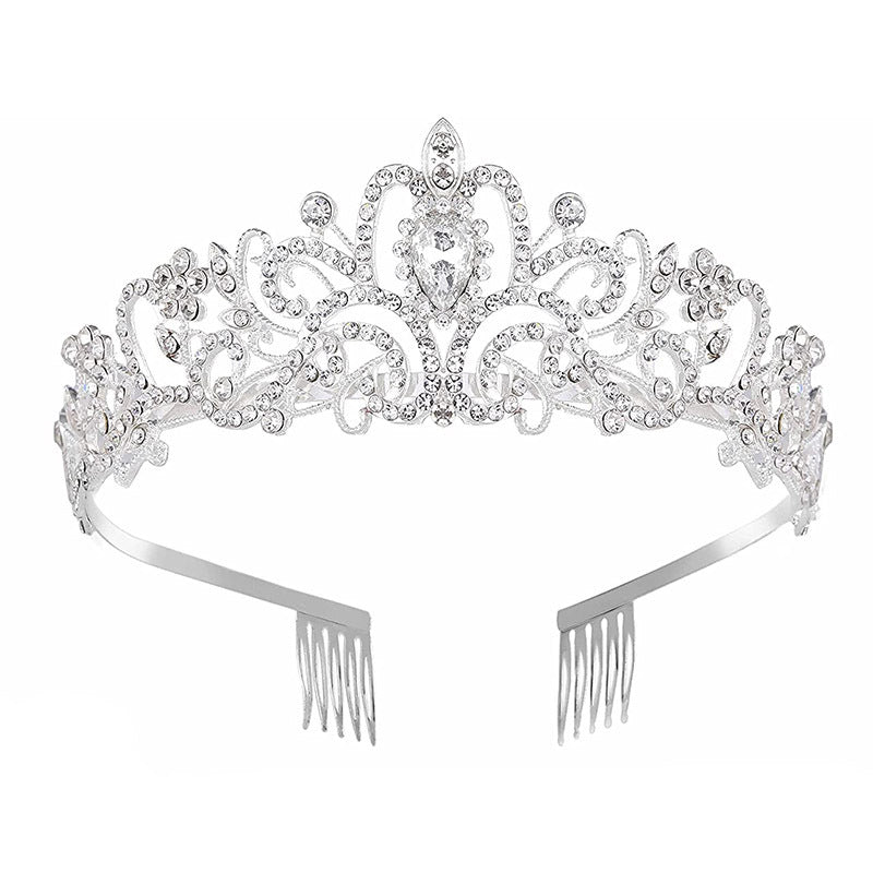 Damer Glitrende Krystall-Tiara med filigran design Skanto