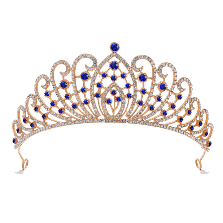 Dame Elegant Strass-tiara med florale detaljer Skanto