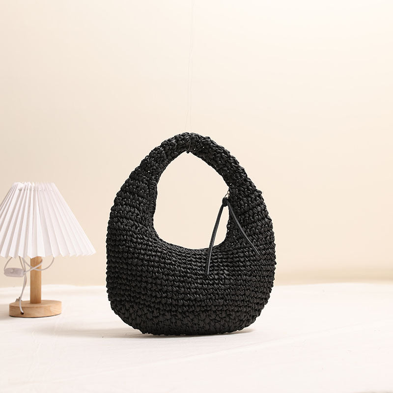 Håndlaget kurvveske i moderne hobo-stil Skanto