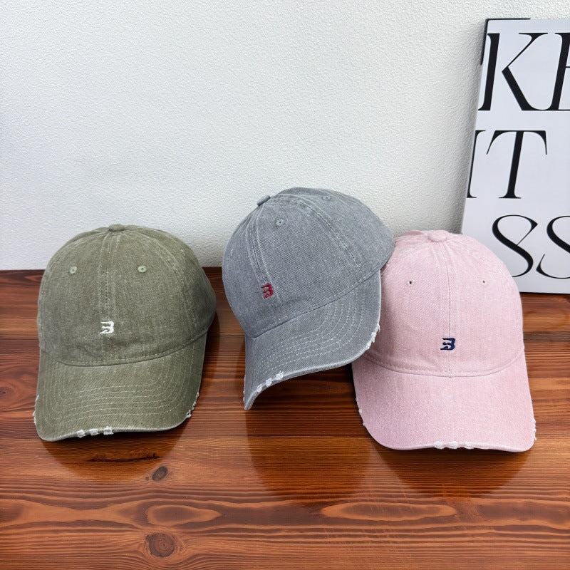 Unisex Slittet Bomull Baseball Caps Skanto 1784083761