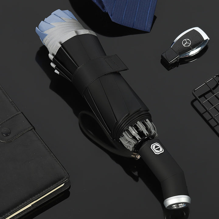 Damer kompakt og innovativ dobbel-trigger-regnparaply Skanto