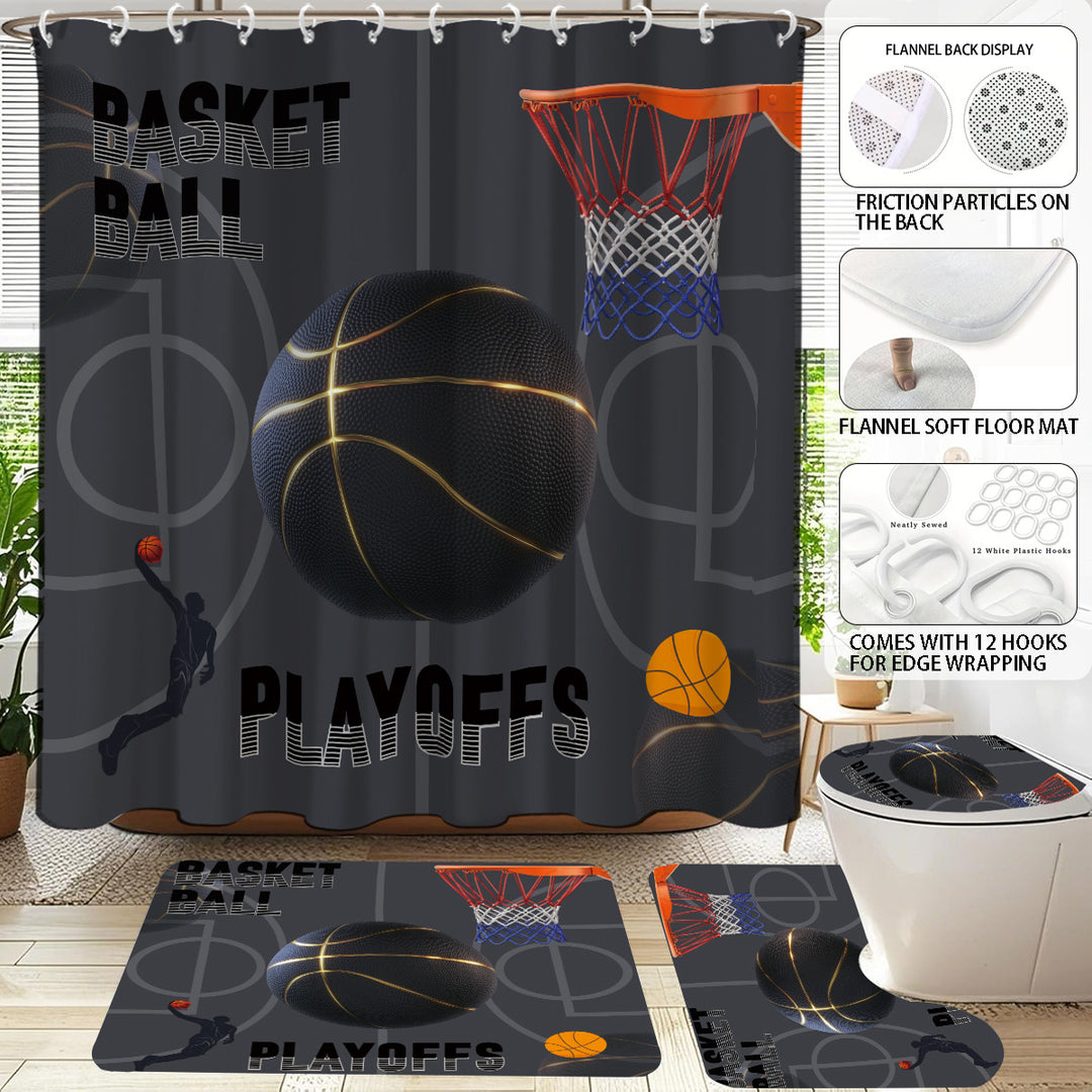Høyoppløselig basketball-tema baderomsdekorasjonssett Skanto