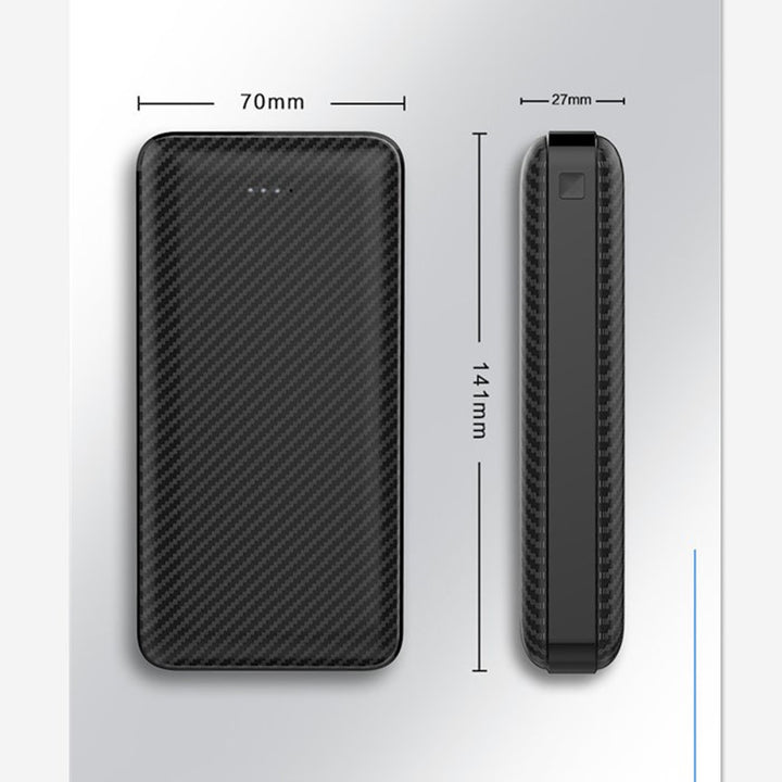 Tynn Powerbank med høykapasitets lade teknologi Skanto