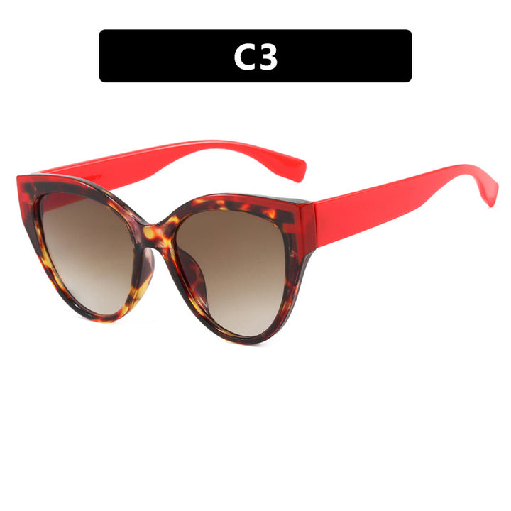 Dame Cat-Eye solbriller med ekstravagant ramme og UV-beskyttelse Skanto