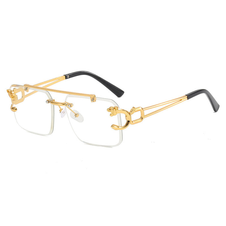 Dame kvadratisk solbrille med elegante dekorative detaljer Skanto