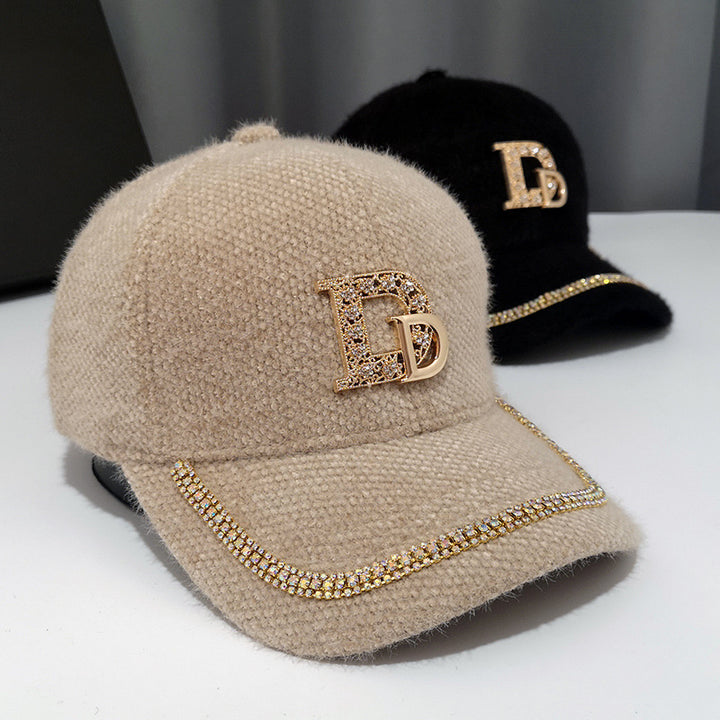 Kvinne Luksus Pyntet Fleece Baseball Cap Skanto