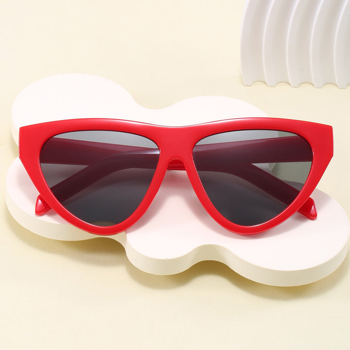 Dame futuristisk Cat-Eye solbrille med høykvalitets plastikkramme Skanto