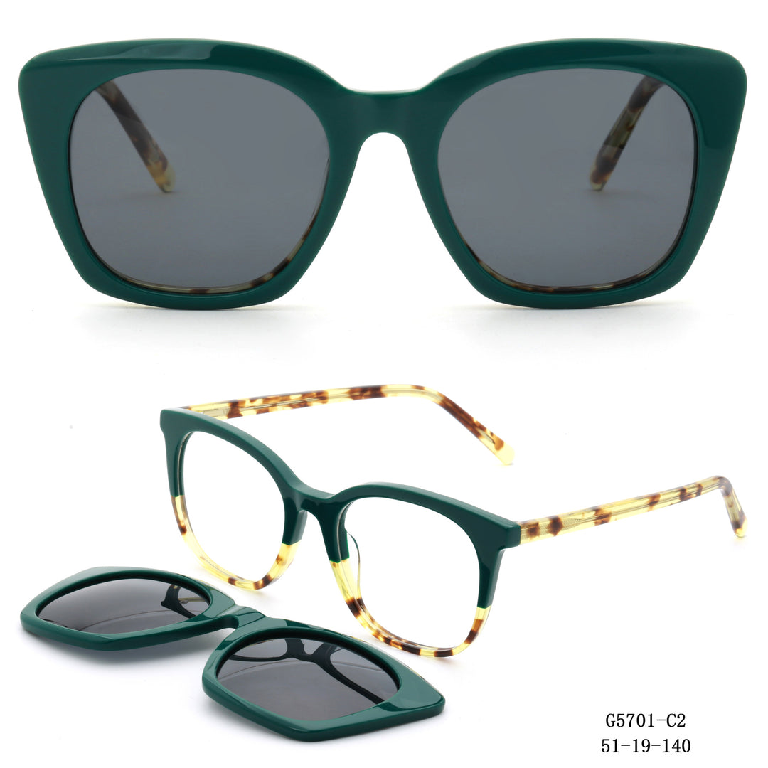 Dame retro-inspirert solbrille med avtagbare glass Skanto