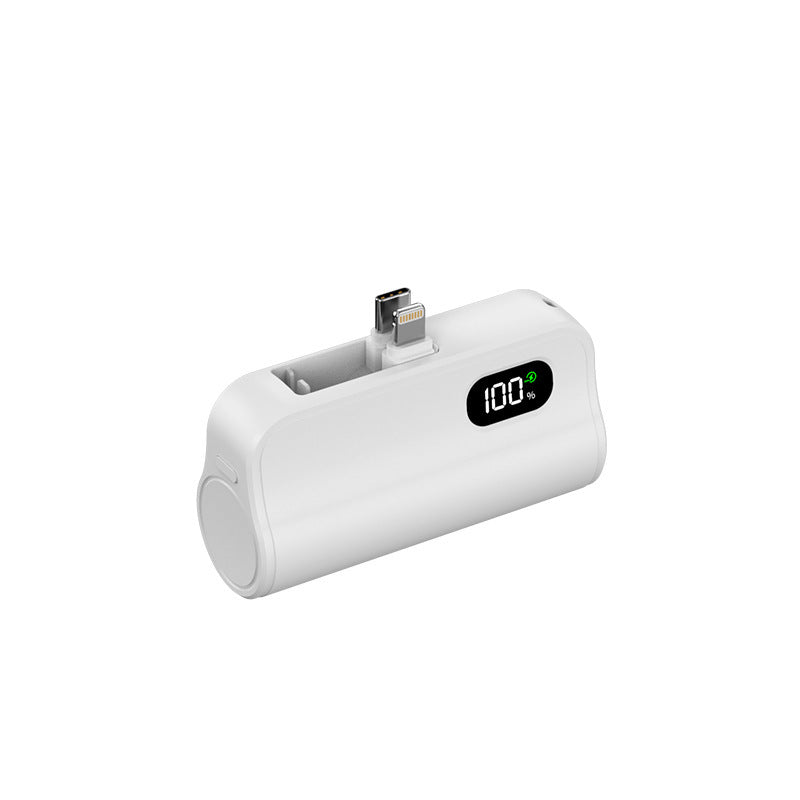 Bærbar powerbank med integrert ladeport og digital ladestasjon Skanto
