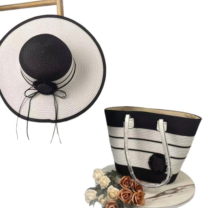 Elegant Strandveske med tilhørende solhatt Skanto
